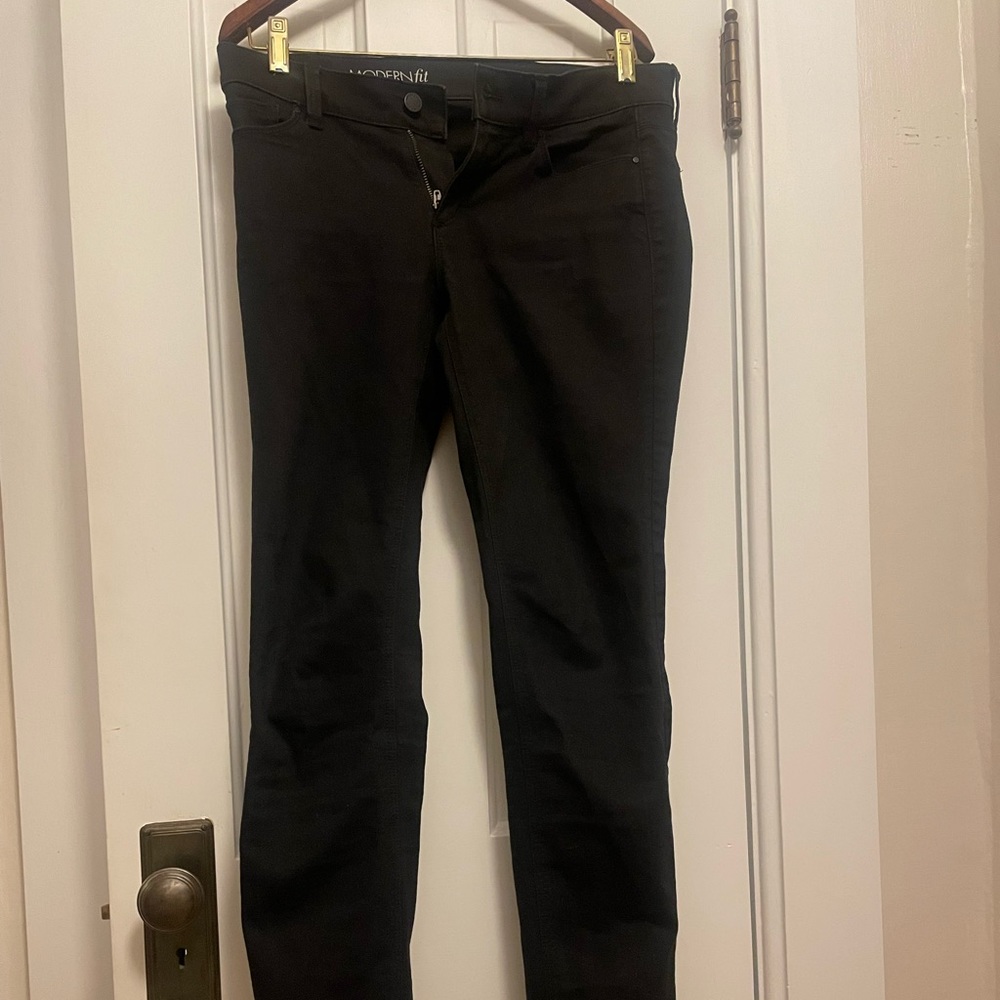 Ann Taylor Modern Fit Skinny Leg Jeans Mid Rise  Black Women's 6